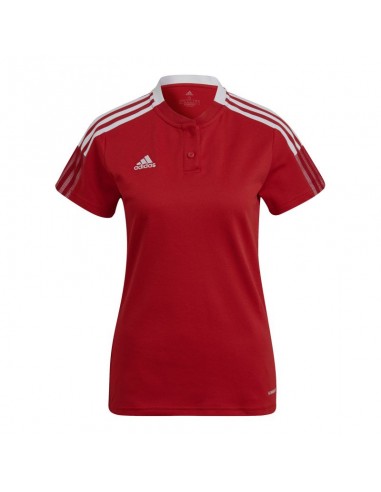 Adidas Tiro 21 Polo Γυναικείο Αθλητικό T-shirt Κόκκινο GM7350