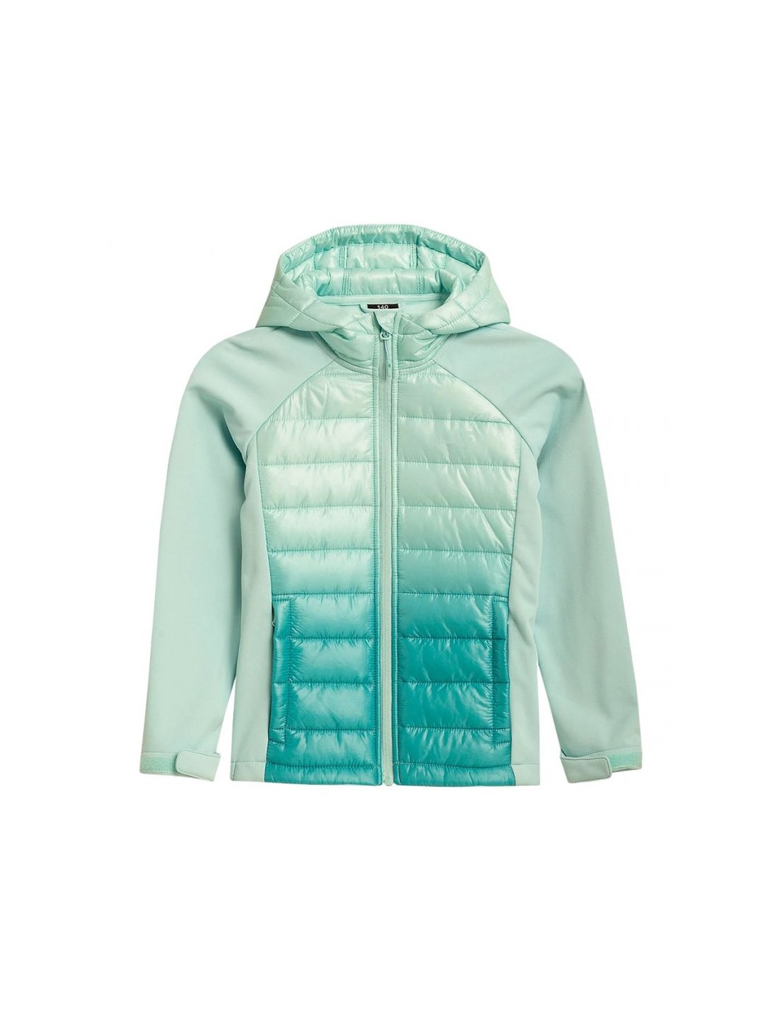 4F Παιδικό Αθλητικό Μπουφάν Κοντό με Κουκούλα Πράσινο HJZ21-JSFD002A-47S