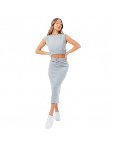 Justhype Sweat Midi Skirt Loungewear Set LABON007