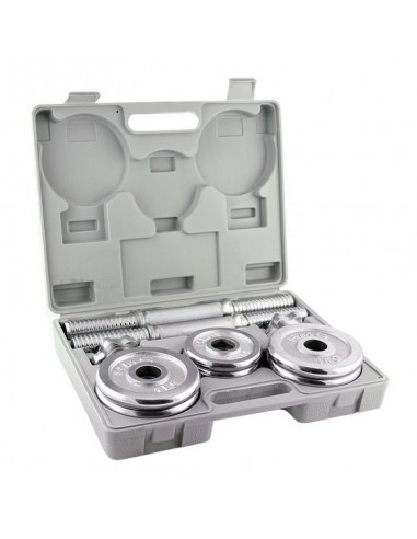 Barbells in a CHROME HMS suitcase 2x7,5kg STC15