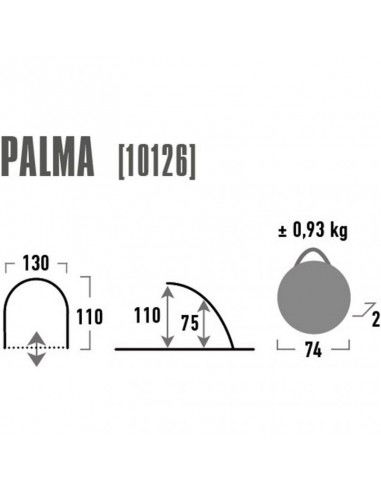 Beach tent High Peak Palma blue gray 10126