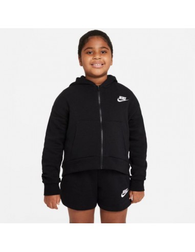 Nike Παιδική Ζακέτα με Κουκούλα Μαύρη Sportswear Club DC7118-010