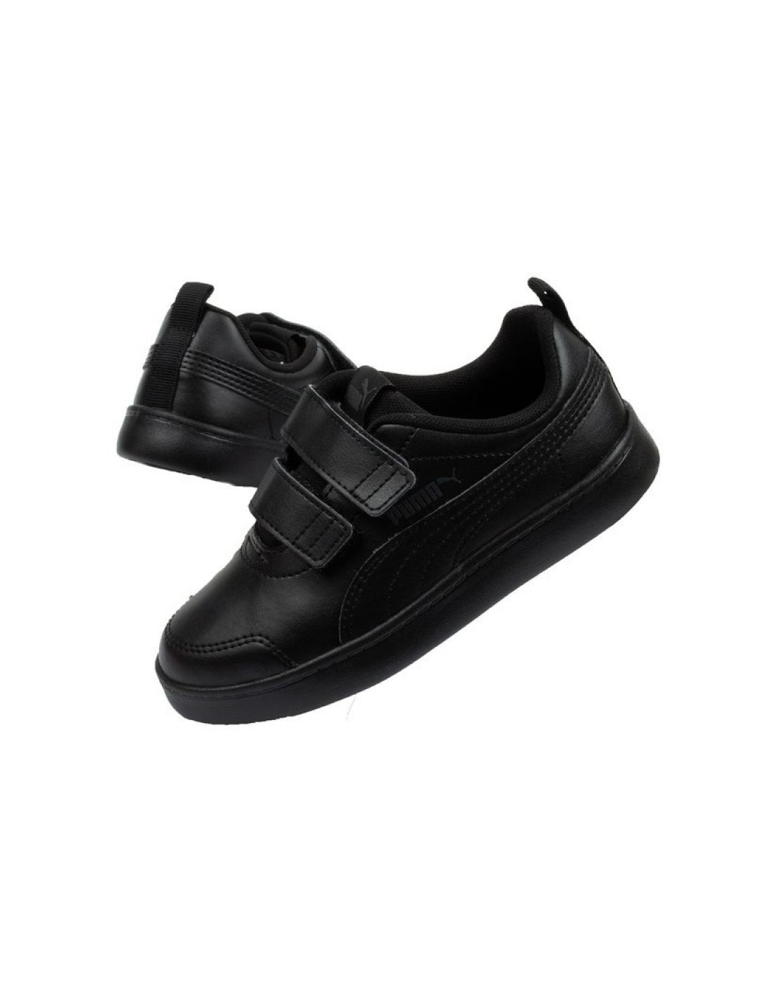 Puma Παιδικό Sneaker Courtflex με Σκρατς Μαύρο 371544-06