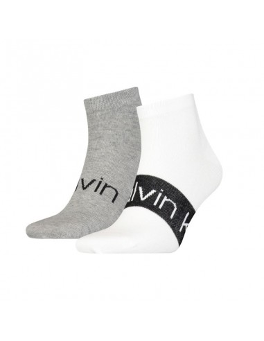 Calvin Klein Ανδρικές Κάλτσες Λευκό / Γκρι 2Pack 701218712-001