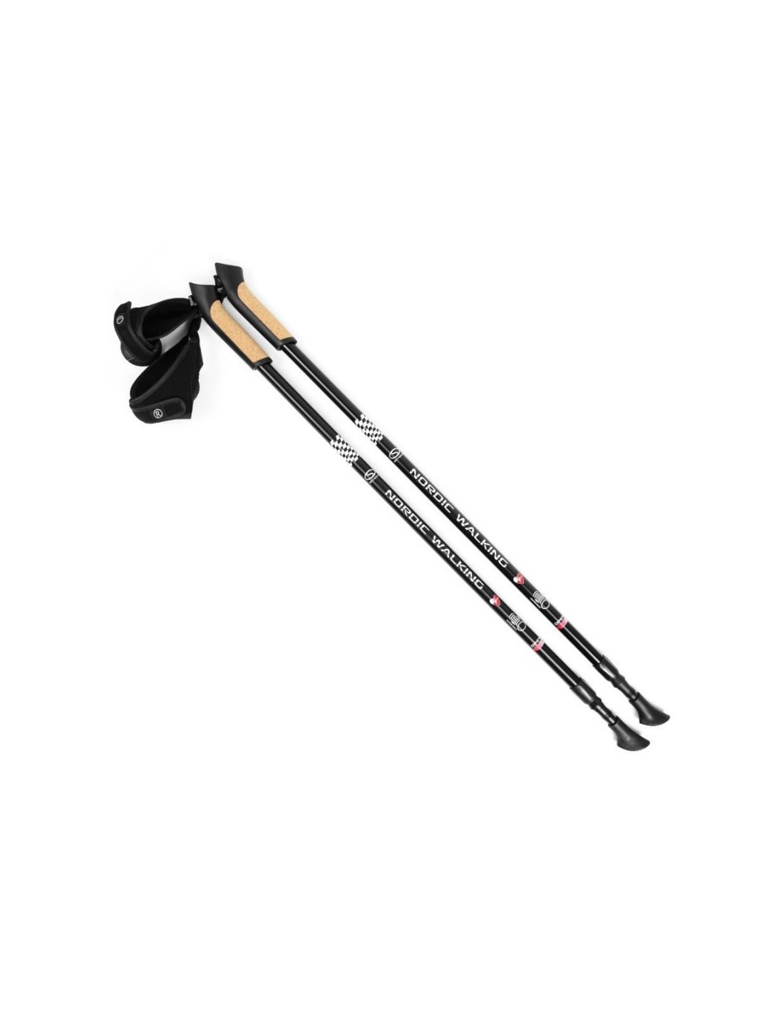 SMJ Sport Long Life Τηλεσκοπικά Μπατόν Ορειβασίας Αλουμινίου 2τμχ Μαύρα (HS-TNK-000005637)