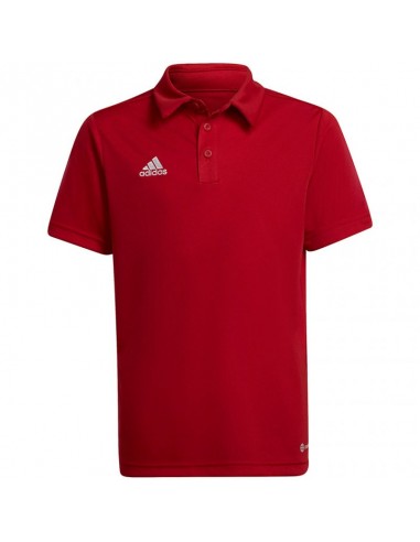 Adidas Παιδικό Καλοκαιρινό Polo Κοντομάνικο Κόκκινο Entrada 22 H57495