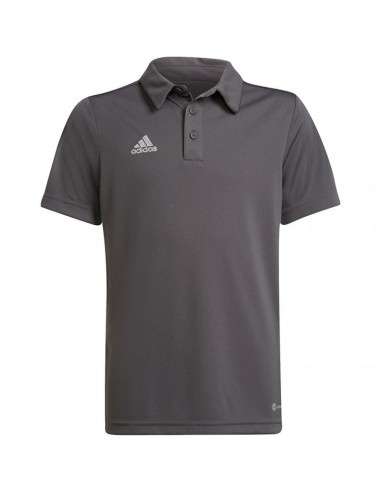 Adidas Παιδικό Καλοκαιρινό Polo Κοντομάνικο Γκρι Entrada 22 H57485