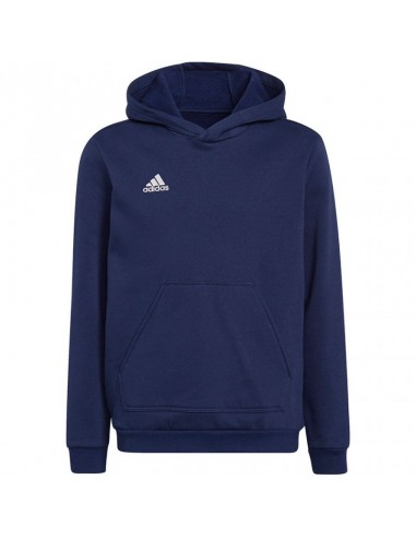 Adidas Παιδικό Φούτερ με Κουκούλα και Τσέπες Navy Μπλε Entrada 22 H57517