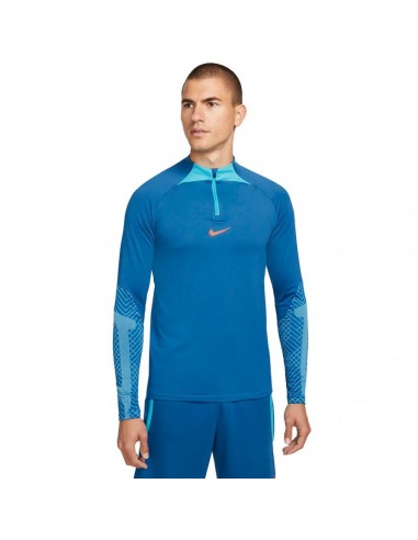 Nike Ανδρική Μπλούζα DriFit με Φερμουάρ Μακρυμάνικη Μπλε DH8732407