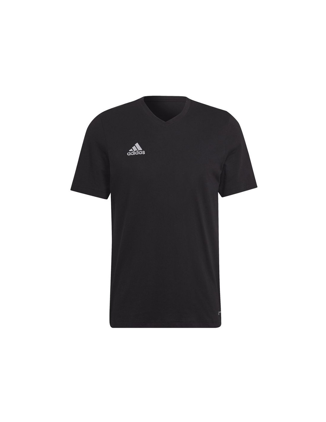Adidas Entrada 22 Ανδρικό Αθλητικό T-shirt Κοντομάνικο με Λαιμόκοψη Τύπου V Μαύρο HC0448