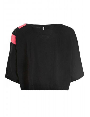 Deha Eco-Wear Wide Crop T-Shirt B64533-10009 Μαύρο