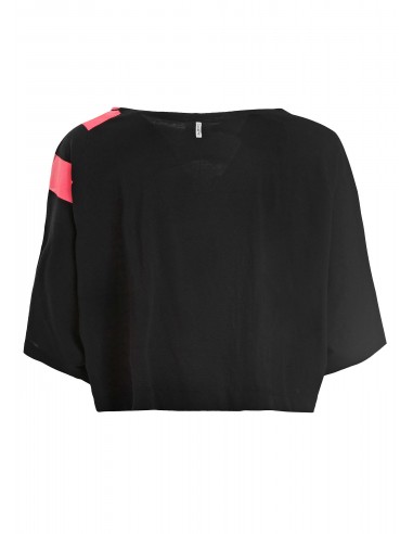 Deha Κοντομάνικο Crop Top Μαύρο B64533-10009