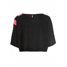 Deha Eco-Wear Wide Crop T-Shirt B64533-10009 Μαύρο