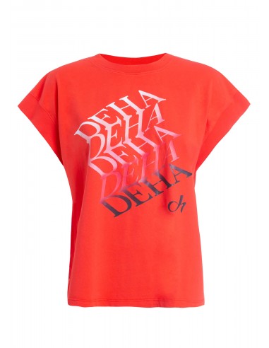 Deha Γυναικείο T-shirt Πορτοκαλί με Στάμπα B64520-55214