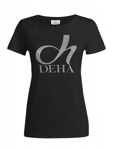 Deha Graphic Stretch T-Shirt A00141-10009 Μαύρο