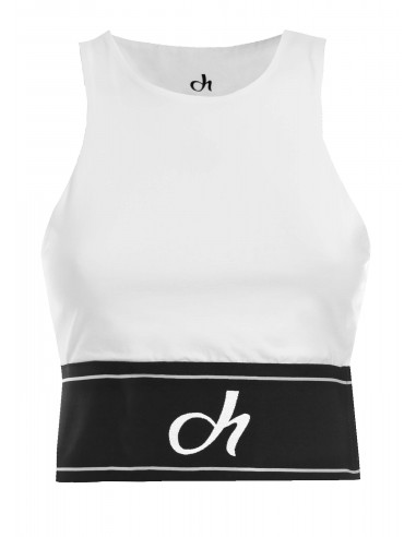 Deha B64401 Γυναικείο Crop Top Αμάνικο Καλοκαιρινό Λευκό B64401-10001