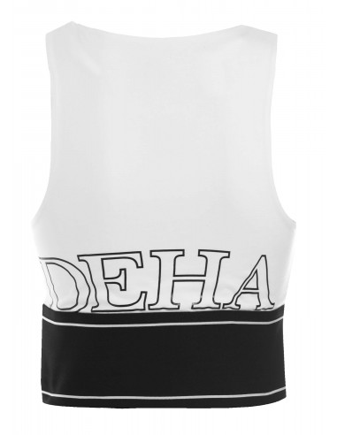 Deha B64401 Γυναικείο Crop Top Αμάνικο Καλοκαιρινό Λευκό B64401-10001