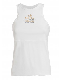 Deha B64031 Αμάνικο Γυναικείο Top Λευκό