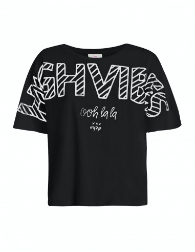 Deha Graphic T-Shirt D63671-10009 Μαύρο