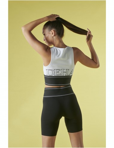 Deha B64401 Γυναικείο Crop Top Αμάνικο Καλοκαιρινό Λευκό B64401-10001