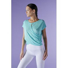 Deha B64244 Γυναικείο Αθλητικό Crop Top Κοντομάνικο Τιρκουάζ Τιρκουάζ B64244-55601