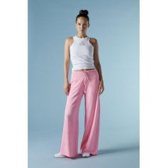 Deha Ribbed Halter Tank Top B64031-10001 Λευκό