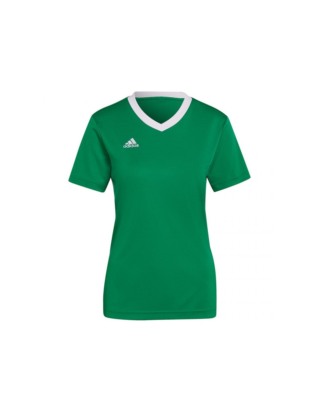 Adidas Entrada 22 Γυναικείο Αθλητικό T-shirt Fast Drying με V Λαιμόκοψη Πράσινο HI2124