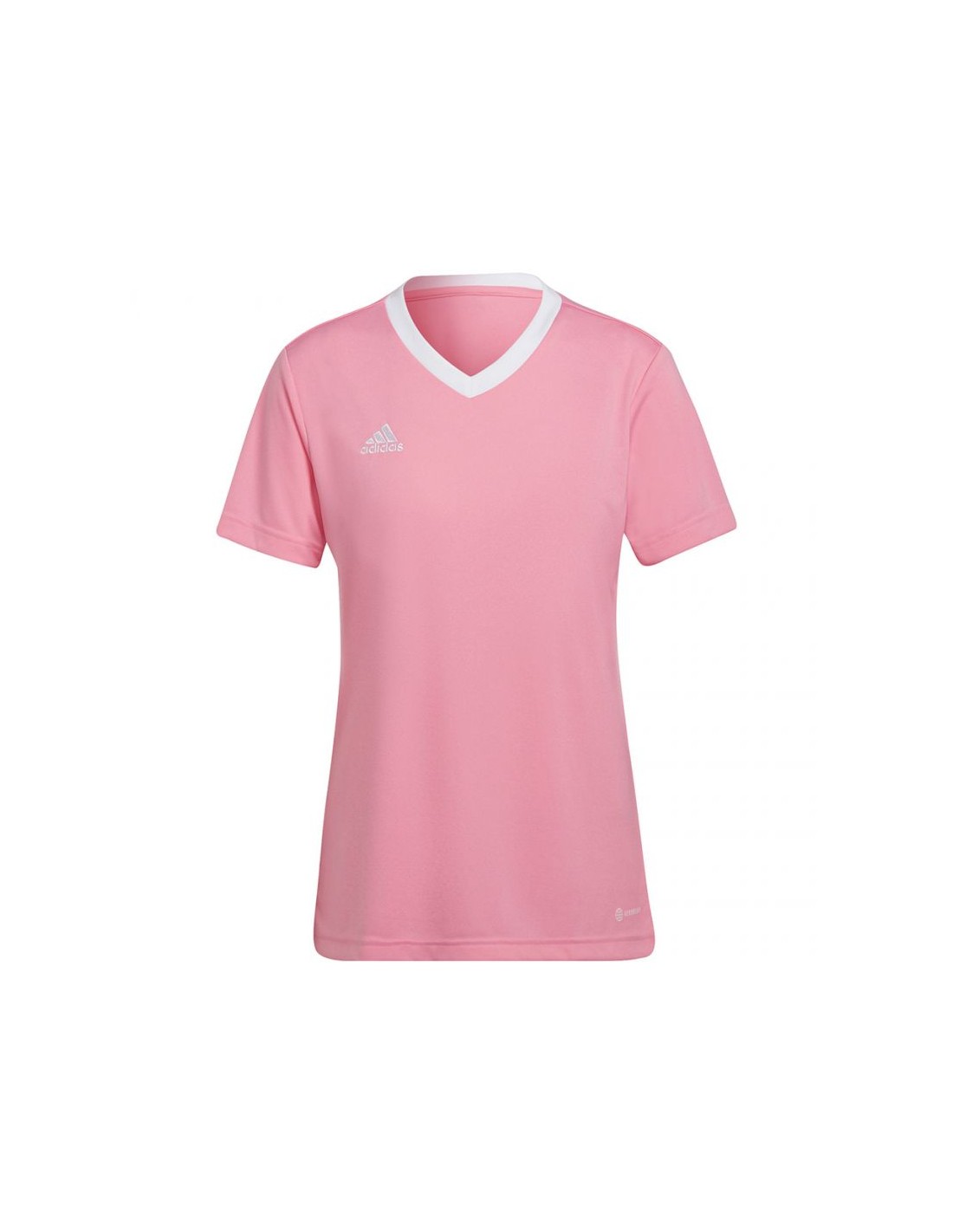 ADIDAS PERFORMANCE Adidas Entrada 22 Γυναικείο Αθλητικό T-shirt Fast Drying με V Λαιμόκοψη Semi Pink Glow HC5075