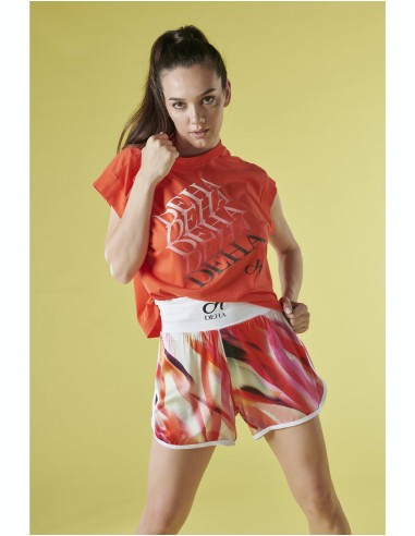 Deha Γυναικείο T-shirt Πορτοκαλί με Στάμπα B64520-55214