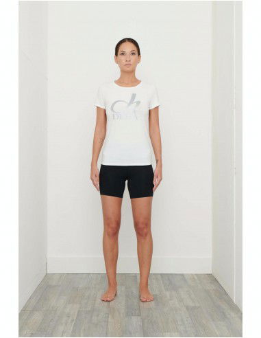 Deha Graphic Stretch T-Shirt A00141-10001 Λευκό