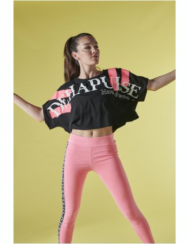 Deha Κοντομάνικο Crop Top Μαύρο B64533-10009