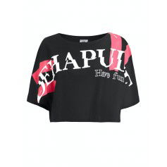 Deha Κοντομάνικο Crop Top Μαύρο B64533-10009