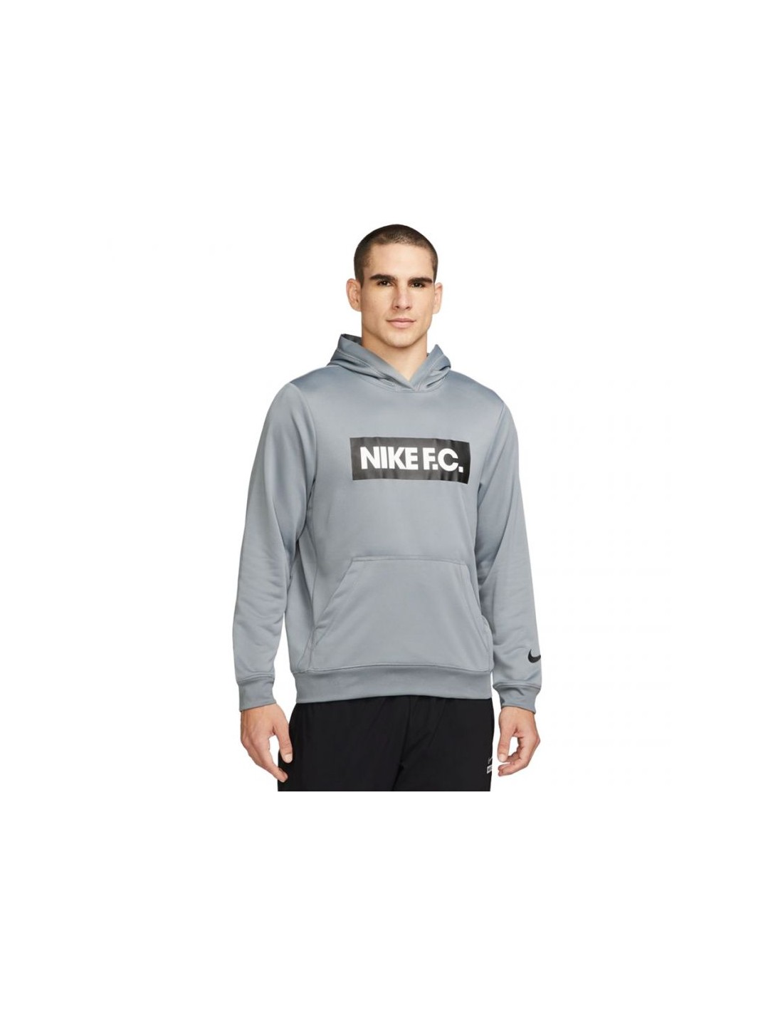 Nike Football F.C. Libero Ανδρικό Φούτερ με Κουκούλα και Τσέπες Γκρι DC9075-065