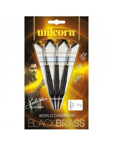Unicorn Black Brass soft tip darts- Jelle Klaasen 19g: 23771 | 21g: 23772