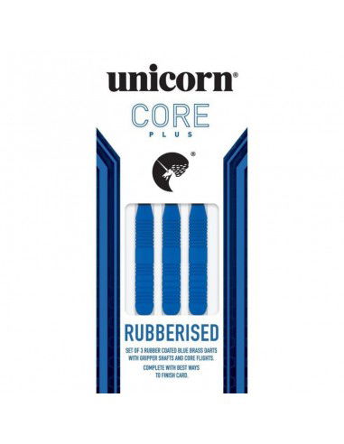 Darts steel tip Unicorn Core Plus - Blue Rubberised Brass 21g: 8650 | 23g: 8651 | 25g: 8652