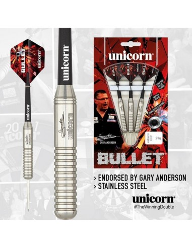 Darts steel tip Unicorn Bullet Stainless Steel - Gary Anderson 21g: 27523 | 23g: 27524 | 25g: 27525