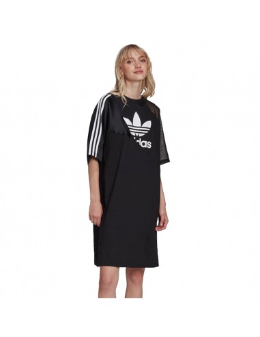 Adidas Adicolor Split Trefoil Mini Κοντομάνικο Αθλητικό Φόρεμα Μαύρο HC0637
