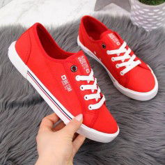 Textile low sneakers Big Star W HH274061 red