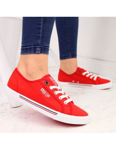 Textile low sneakers Big Star W HH274061 red