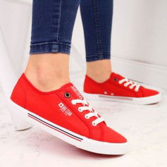 Textile low sneakers Big Star W HH274061 red