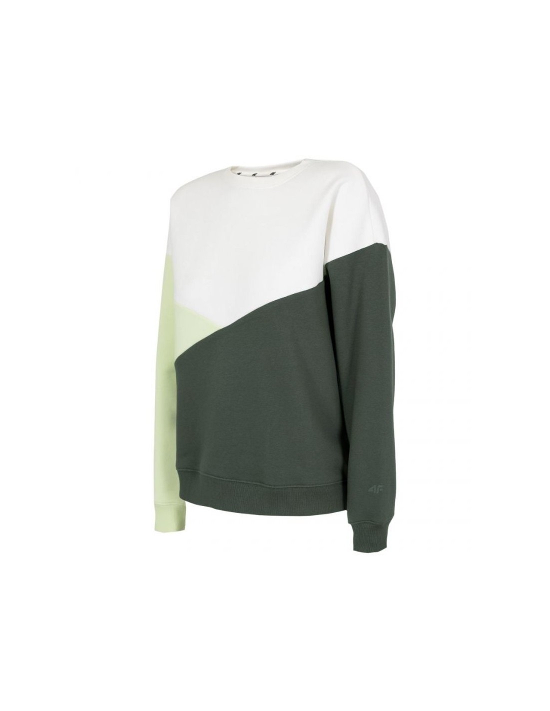 4F 4F Γυναικείο Φούτερ White/Green H4L22-BLD013-22S