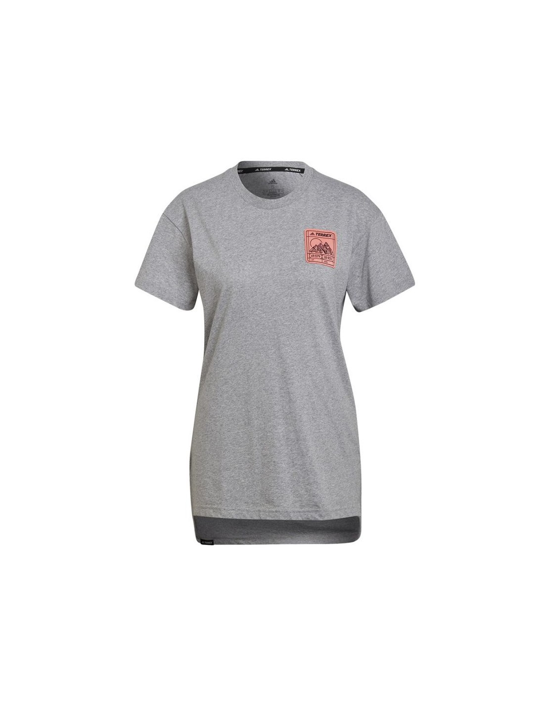 ADIDAS PERFORMANCE Adidas Terrex Patch Mountain Γυναικείο Αθλητικό T-shirt Fast Drying Γκρι H50943