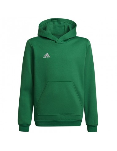 Adidas Fleece Παιδικό Φούτερ με Κουκούλα και Τσέπες Πράσινο HI2143