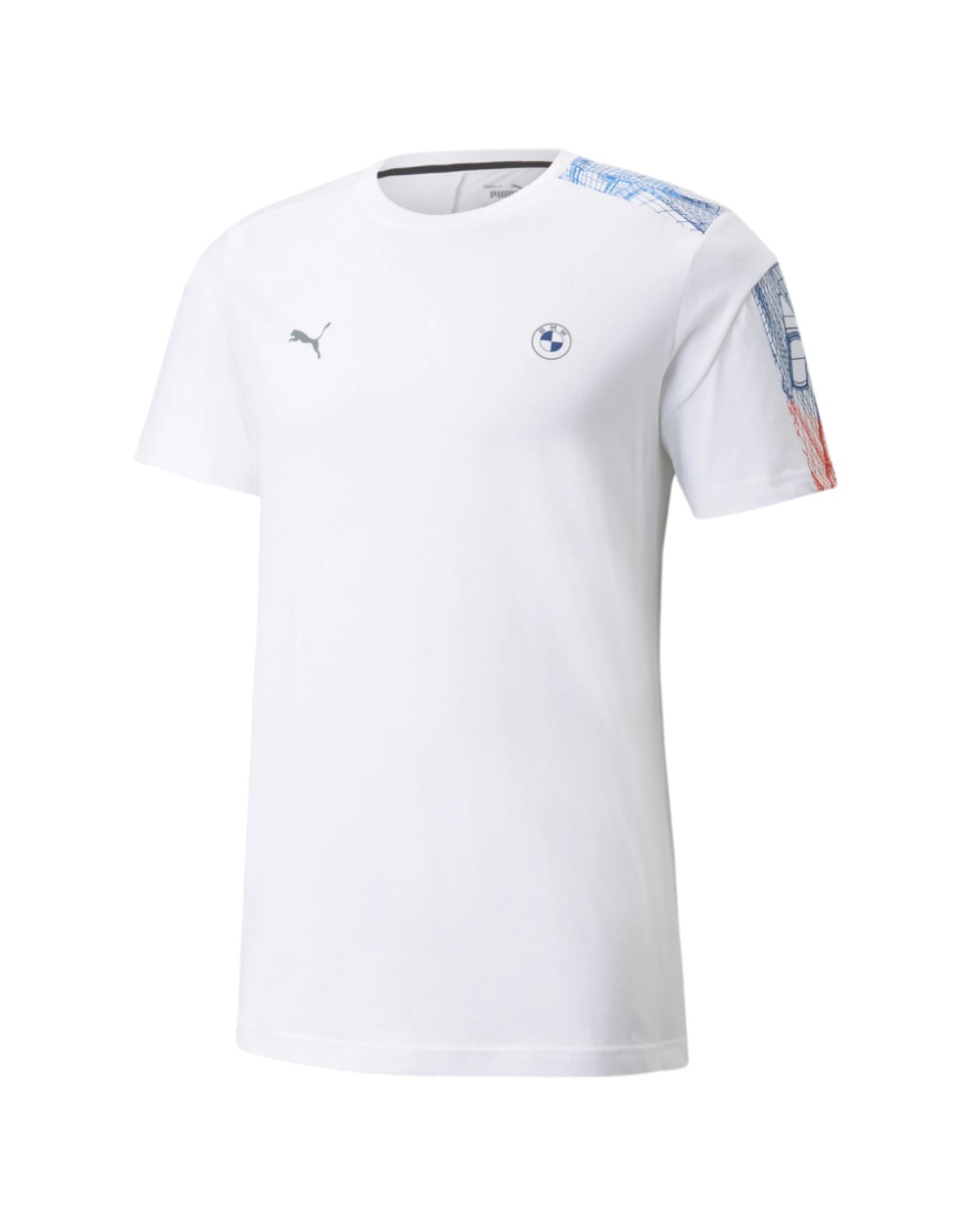 Puma Ανδρικό T-shirt Λευκό με Στάμπα 531183-02