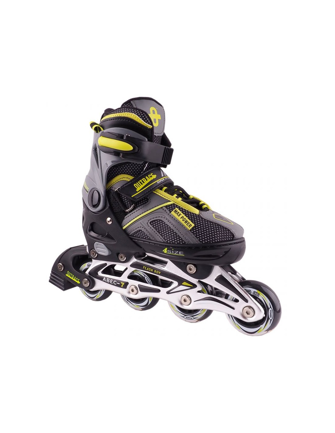 Mico Flash Jr PW-126B-79 Inline Rollers Μαύρα Ενηλίκων/Παιδικά
