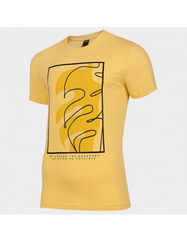Outhorn Ανδρικό T-shirt Κίτρινο με Στάμπα HOL22-TSM623-72S