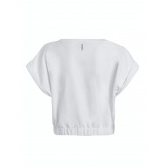 Deha Γυναικείο Crop Top Κοντομάνικο Καλοκαιρινό Λευκό B64091-10001