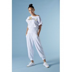 Deha Γυναικείο Crop Top Κοντομάνικο Καλοκαιρινό Λευκό B64091-10001