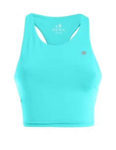 Deha Γυναικείο Αθλητικό Crop Top Αμάνικο Τιρκουάζ Τιρκουάζ B64201-55601