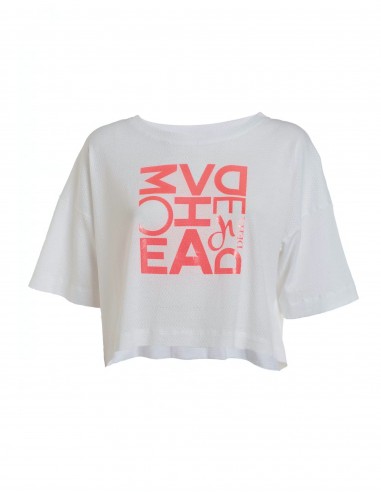 Deha Oversize Cotton Net T-Shirt B64440-10001 Λευκό